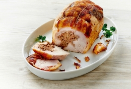 Rôti de filet de dinde farci aux pleurotes