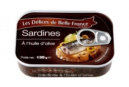 Sardines entières à l'huile d'olive cuisson vapeur
