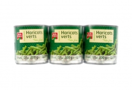 3 x 1/4  Haricots verts très fins