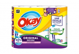 3 rouleaux d'essuie-tout décoré