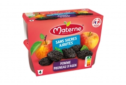 Compote pomme pruneaux ssa Materne 4 x 100g