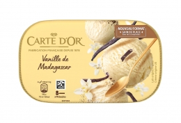 Bac de crème glacée vanille