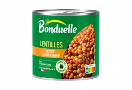Boîte 1/2 de lentilles cuites dans très peu de jus