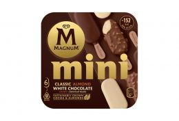 Assortiment 6 mini-Magnum classic, amandes et blanc