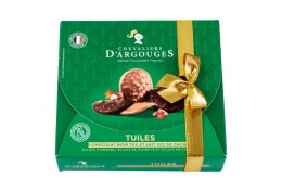 Tuiles Chocolat noir 70% et lait 32% de cacao