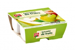 Lot de 3 x 4 spécialités de fruits pomme poire