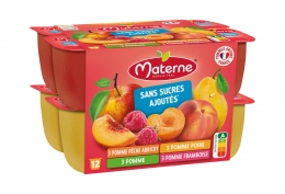 12 coupelles compotes panachées sans sucres ajoutés