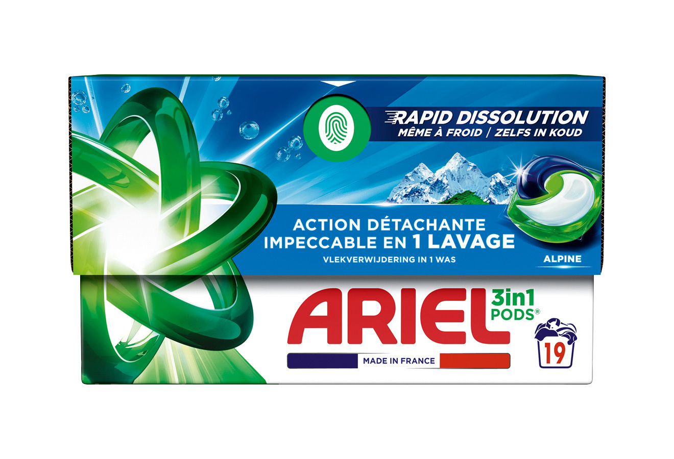 Lessive En Doses Ariel Alpine 3 En 1 Ariel 385g MAXIMO