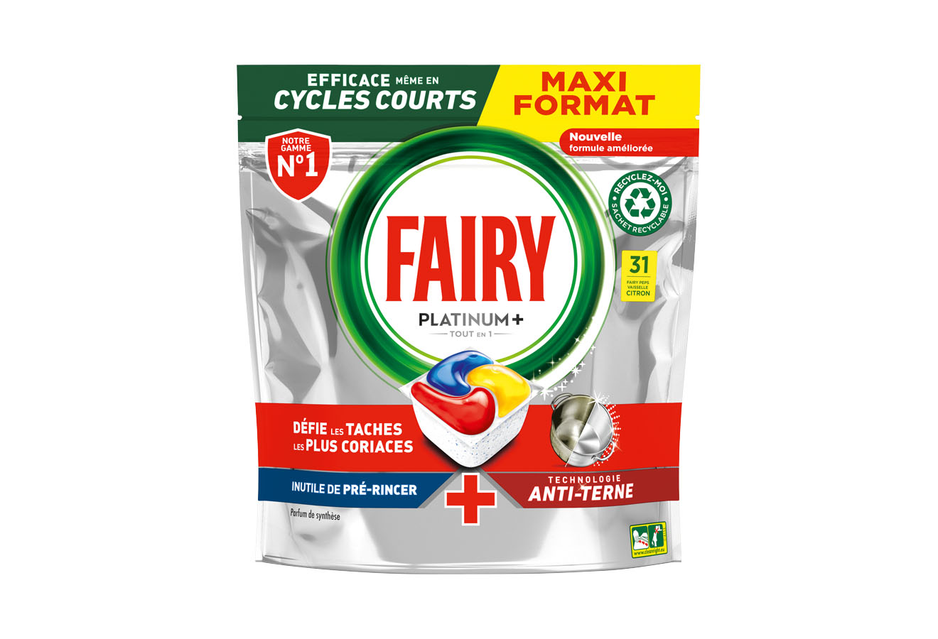 Fairy Platinum + Tout en 1 Citron (Fairy, 481g)