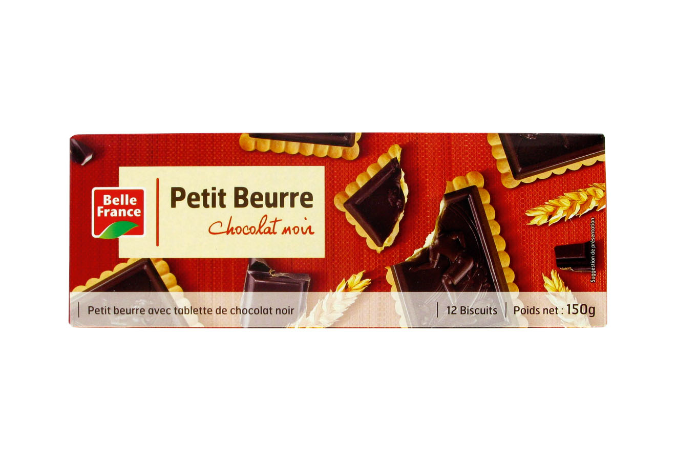 Lot De 4 Paquets De Petit Beurre Tablette Chocolat Noir Belle France 